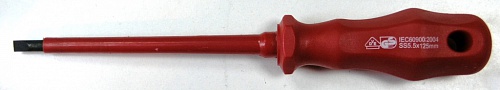 Отвёртка шлицевая SS 5.5х125 1000В Ручной инструмент с изоляцией до 1000 В фото, изображение