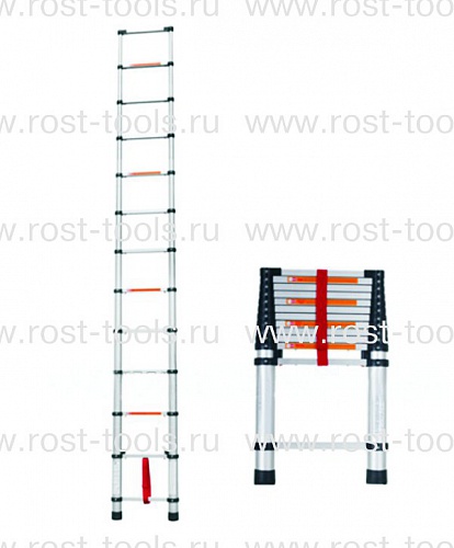 Лестница телескопическая, Нмах=3,8 м Лестницы телескопические фото, изображение